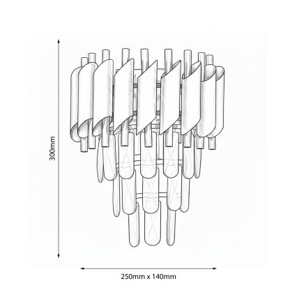 Brilagi - ECLIPSE Wall Light 2xE14/10W/230V Silver