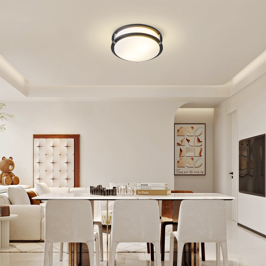 Brilagi - ELARO ceiling light 2xE27/40W/230V, Ø 26 cm, black