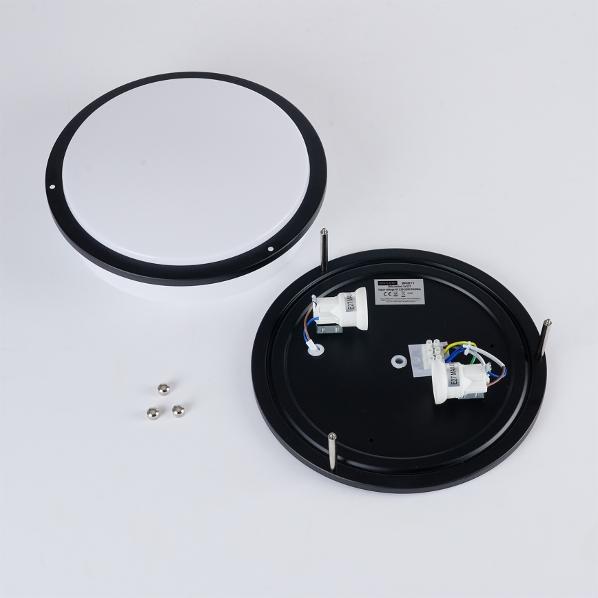 Brilagi - ELARO ceiling light 2xE27/40W/230V, Ø 26 cm, black