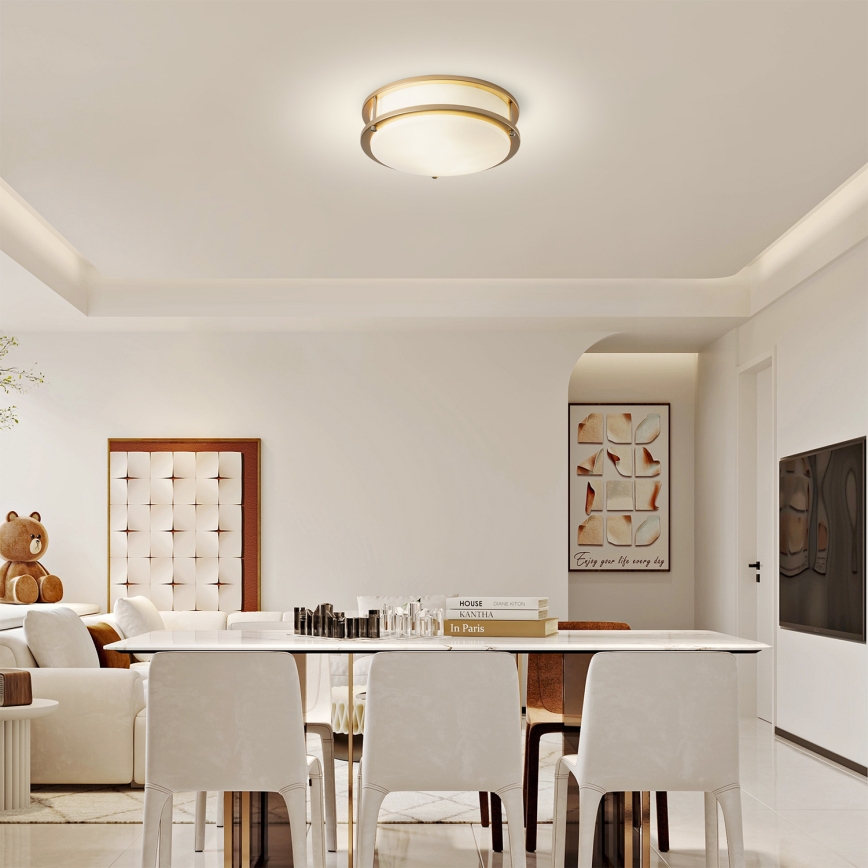 Brilagi - ELARO Ceiling Light 2xE27/40W/230V Ø 26 cm Gold