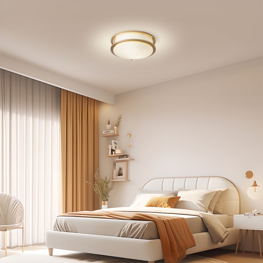 Brilagi - ELARO Ceiling Light 2xE27/40W/230V Ø 26 cm Gold