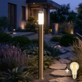 BRILAGI - ELIA Dimmable LED Outdoor Lamp 1xE27/6W/230V 2700-6500K IP44 Wi-Fi 100 cm matte chrome