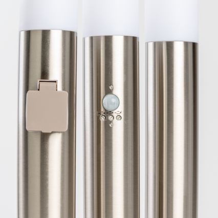 BRILAGI - Dimmable LED Outdoor Lamp ELIA 1xE27/6W/230V 2700-6500K IP44 Wi-Fi 50 cm Matte Chrome