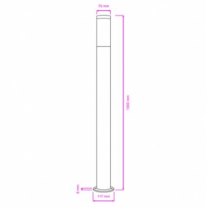 BRILAGI - ELIA LED Outdoor Lamp 1xE27/7W/230V 4000K IP44 100 cm Anthracite