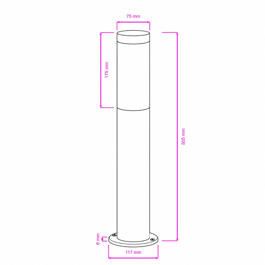 BRILAGI - ELIA Outdoor Lamp 1x E27/20W/230V IP44 50 cm Anthracite