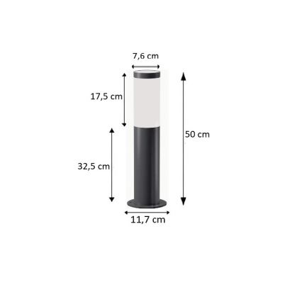 BRILAGI - ELIA Outdoor Lamp 1x E27/20W/230V IP44 50 cm Anthracite