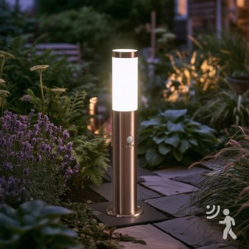 BRILAGI - ELIA Outdoor Motion Sensor Lamp 1xE27/20W/230V IP44 50 cm Matte Chrome
