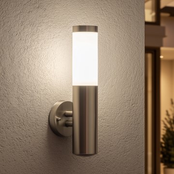 BRILAGI - ELIA Outdoor Wall Lamp 1xE27/20W/230V IP44 Matte Chrome