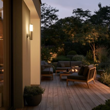 BRILAGI - ELIA Outdoor Wall Lamp 1xE27/20W/230V IP44 Matte Chrome