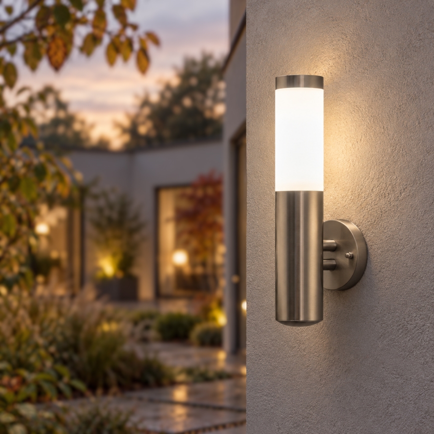 BRILAGI - ELIA Outdoor Wall Lamp 1xE27/20W/230V IP44 Matte Chrome