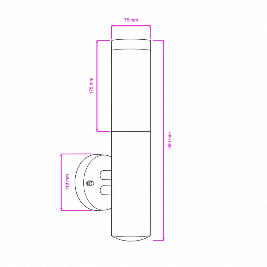 BRILAGI - ELIA Outdoor Wall Lamp 1xE27/20W/230V IP44 Matte Chrome