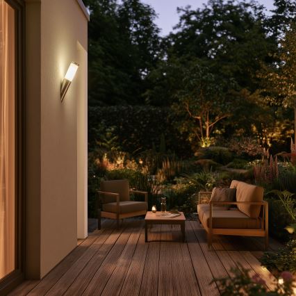 BRILAGI - Outdoor wall lamp ELIA 1xE27/20W/230V IP44 matte chrome