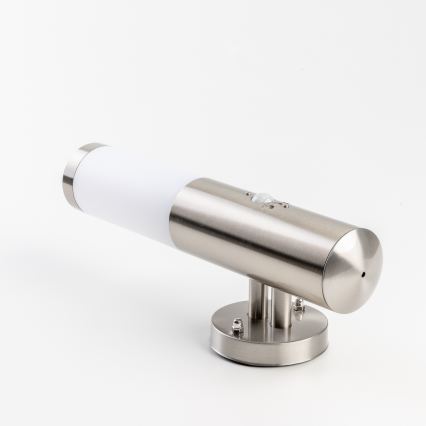 BRILAGI - ELIA Outdoor Wall Lamp with Sensor, 1x E27/20W/230V, IP44, Matte Chrome