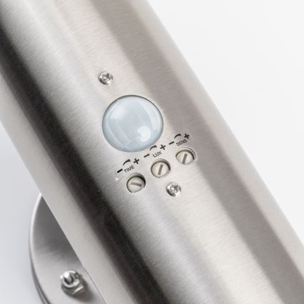 BRILAGI - ELIA Outdoor Wall Lamp with Sensor, 1x E27/20W/230V, IP44, Matte Chrome