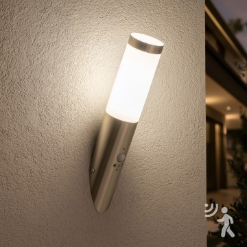 BRILAGI - ELIA outdoor wall light with sensor 1xE27/20W/230V IP44 matte chrome