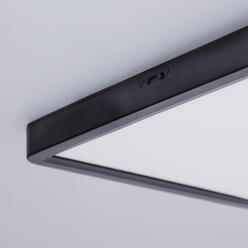 Brilagi - ESTELA SQUARE LED Dimmable Ceiling Light LED/36W/230V 3000-6500K 31x31 cm Black + Remote Control
