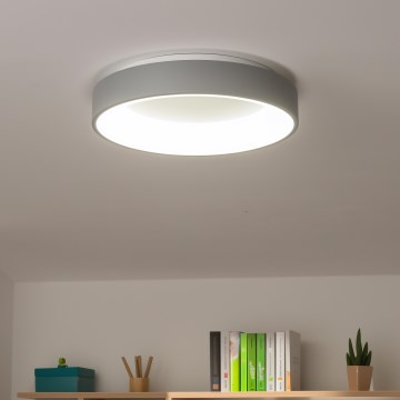 Brilagi - FALCON Dimmable LED Ceiling Light LED/40W/230V 3000–6500K, Ø45 cm, grey + remote control
