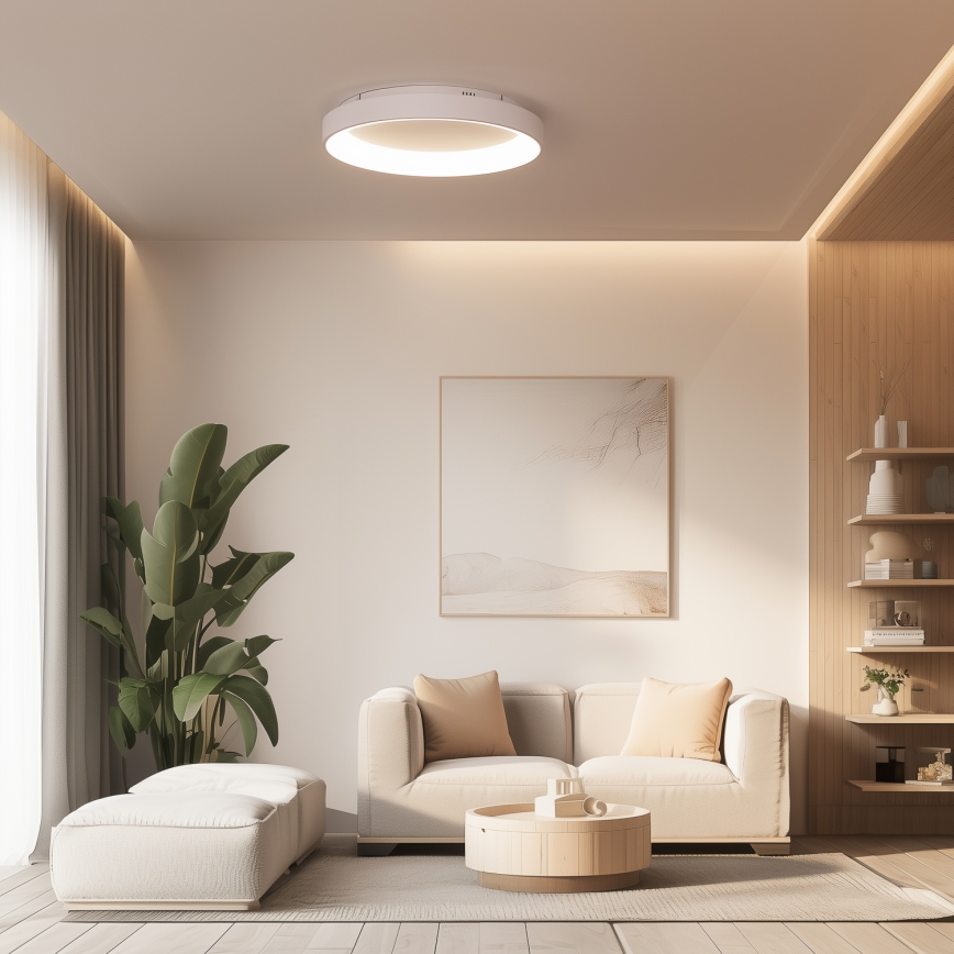 Brilagi - FALCON II LED Dimmable Ceiling Light LED/99W/230V 3000–6500K Ø60 cm White + Remote Control