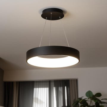 Brilagi - FALCON LED Dimmable Cable Pendant Light LED/80W/230V 3000-6500K dia. 60 cm Black + Remote Control