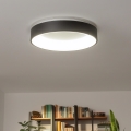 Brilagi - FALCON LED dimmable ceiling light, 80W, 230V, 3000–6500 K, Ø 60 cm, black, with remote control
