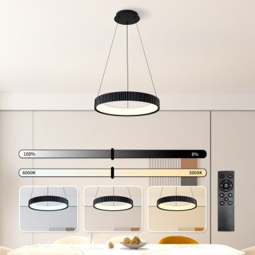 Brilagi - FALCON MODERN dimmable LED cable pendant LED/30W/230V 3000–6500K Ø 40 cm black + remote control