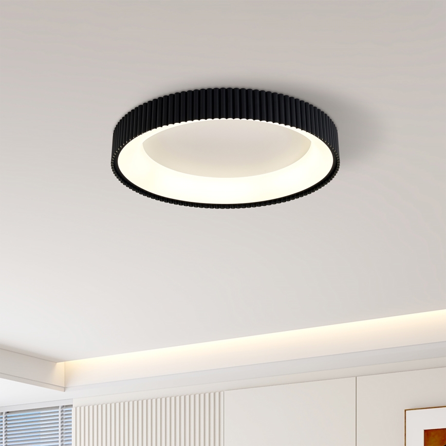 Brilagi - LED Dimmable Ceiling Light FALCON MODERN LED/30W/230V 3000-6500K Ø 40 cm Black + Remote Control