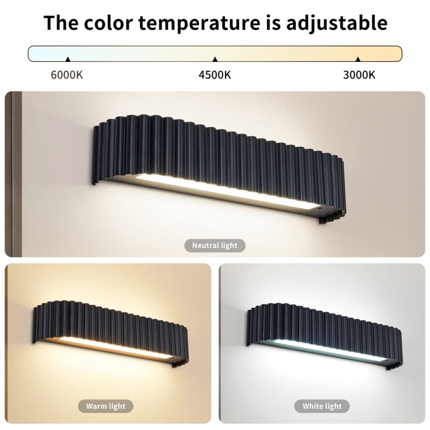 BRILAGI - FALCON MODERN Dimmable LED Wall Light LED/14W/230V 3000-6000K 40 cm black + remote control
