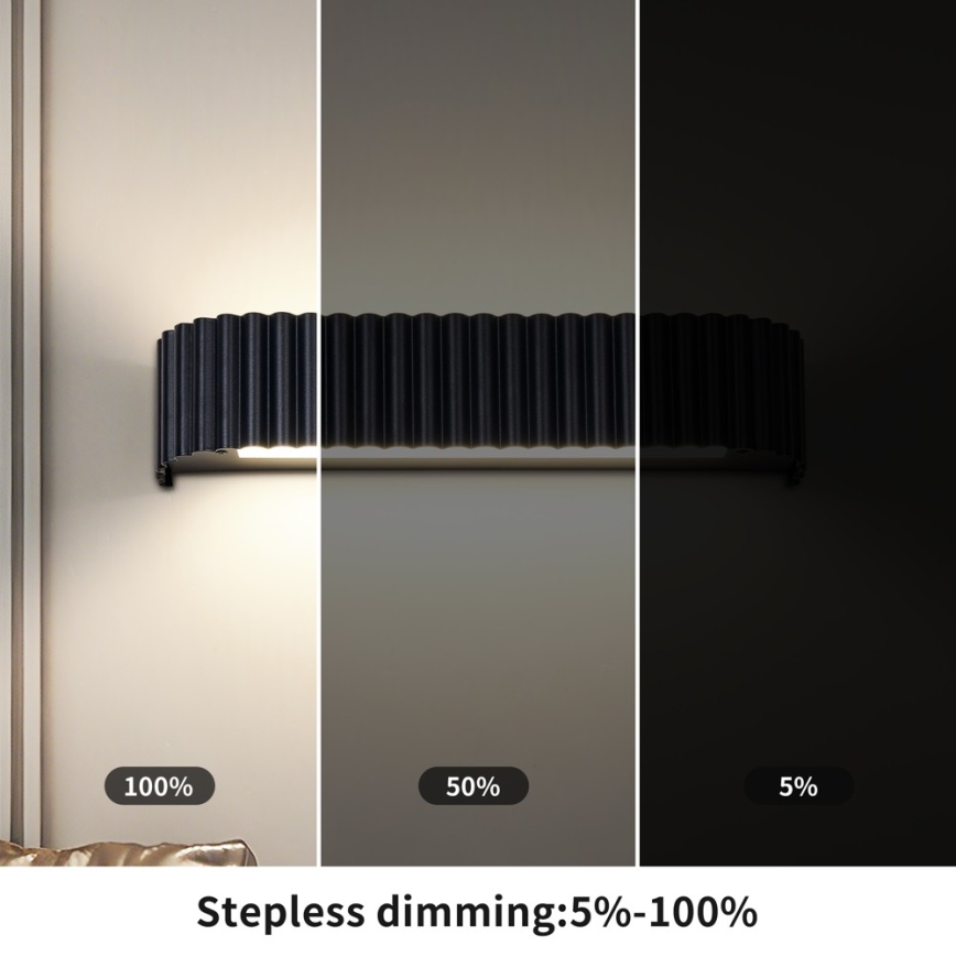 BRILAGI - FALCON MODERN Dimmable LED Wall Light LED/14W/230V 3000-6000K 40 cm black + remote control