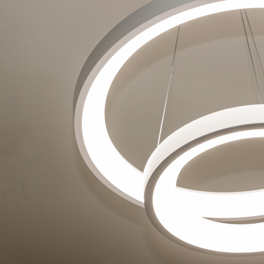 Brilagi - Dimmable LED Cable-Hung Pendant FALCON SLIM LED/68W/230V 3000-6500K Ø50 cm White + Remote Control