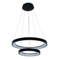 Brilagi - FALCON SLIM LED Dimmable Cable Pendant Light LED/68W/230V 3000-6500K dia. 50 cm Black + Remote Control