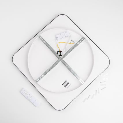 Brilagi - FALCON SLIM LED dimmable ceiling light LED/50W/230V 3000-6500K 50x50 cm black + remote control