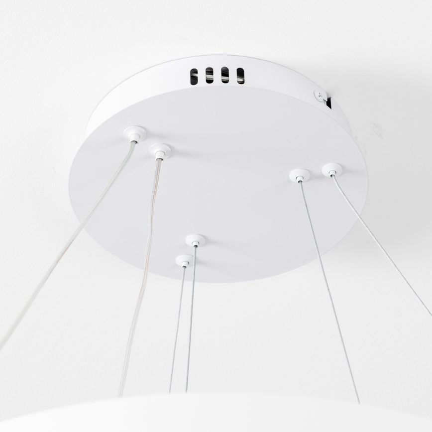 Brilagi - LED Dimmable pendant light on cable FALCON SLIM LED/68W/230V 3000-6500K Ø 50 cm white + remote control