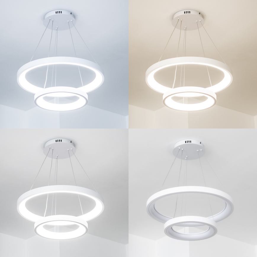 Brilagi - LED Dimmable pendant light on cable FALCON SLIM LED/68W/230V 3000-6500K Ø 50 cm white + remote control