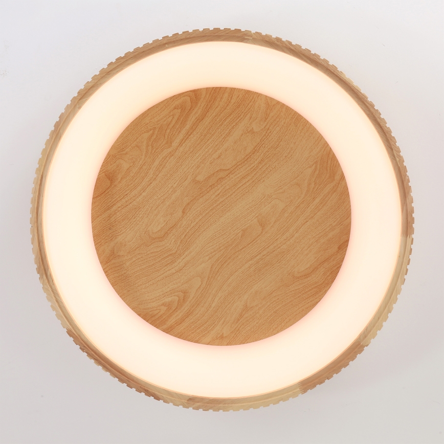 Brilagi - FALCON WOOD MODERN LED Ceiling Light LED/40W/230V 3000/4000/6000K Ø 60 cm wood