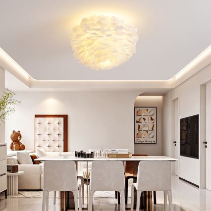 BRILAGI - FEATHER Ceiling Light 3xE27/40W/230V Ø 40 cm White