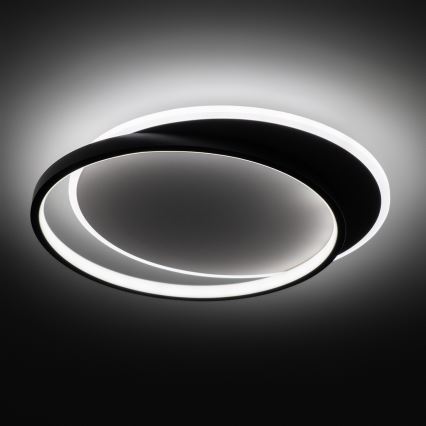 BRILAGI - Dimmable LED ceiling light FLARE LED/48W/230V 3000-6000K 39,5x45 cm white/black + remote control