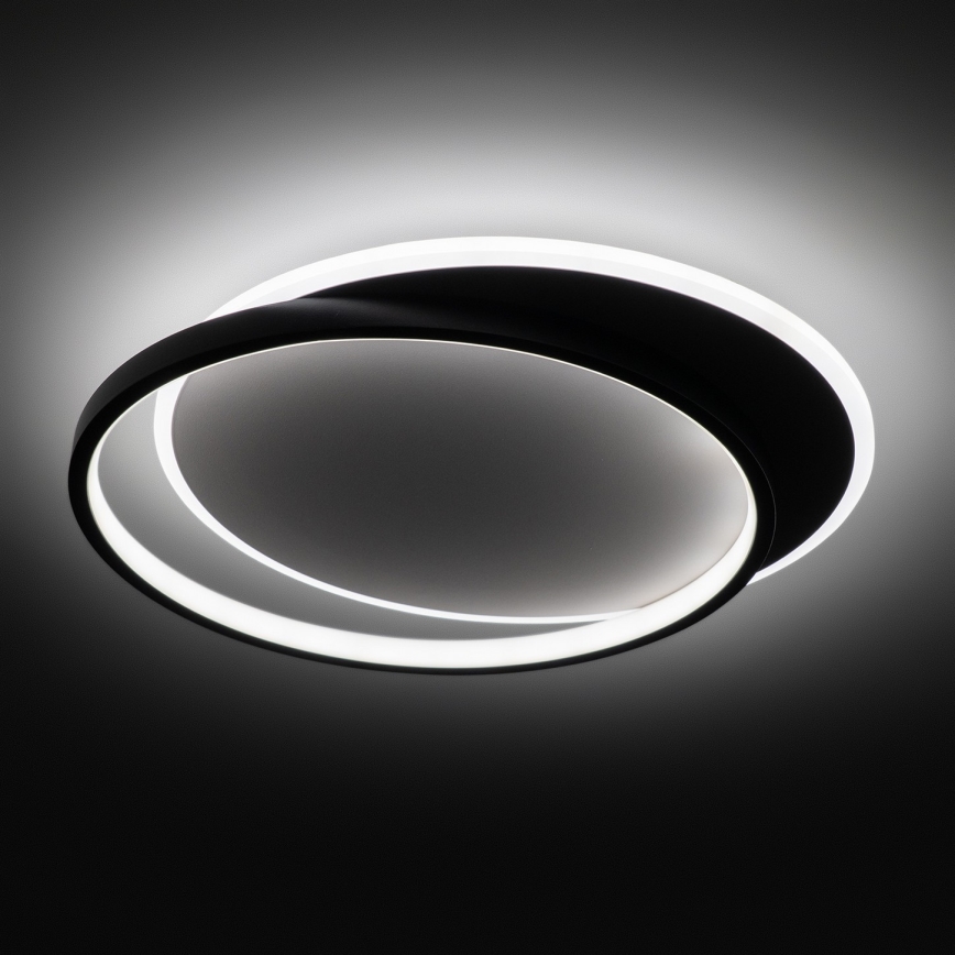 BRILAGI - Dimmable LED ceiling light FLARE LED/48W/230V 3000-6000K 39,5x45 cm white/black + remote control