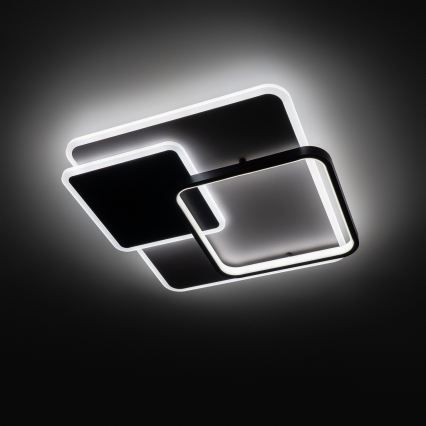 BRILAGI - FLARE Dimmable LED Ceiling Light LED/64W/230V 3000-6000K 45x45 cm White/Black + Remote Control
