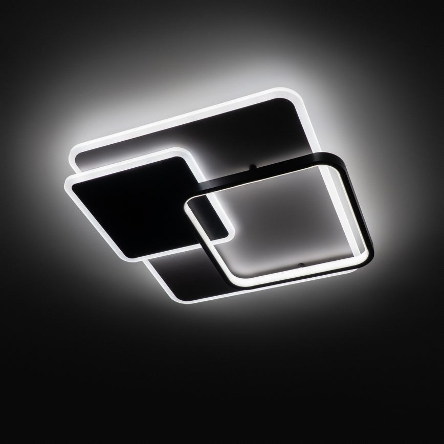 BRILAGI - FLARE Dimmable LED Ceiling Light LED/64W/230V 3000-6000K 45x45 cm White/Black + Remote Control