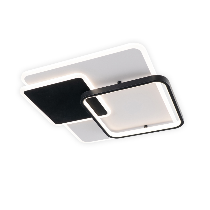 BRILAGI - FLARE Dimmable LED Ceiling Light LED/64W/230V 3000-6000K 45x45 cm White/Black + Remote Control