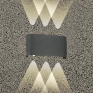 Brilagi - FLAREBOX LED/6W/230V Outdoor Wall Light Anthracite IP65