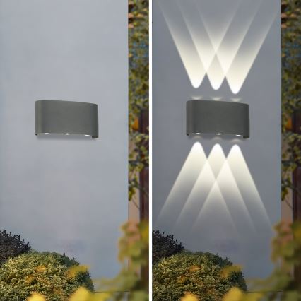 Brilagi - FLAREBOX LED/6W/230V Outdoor Wall Light Anthracite IP65