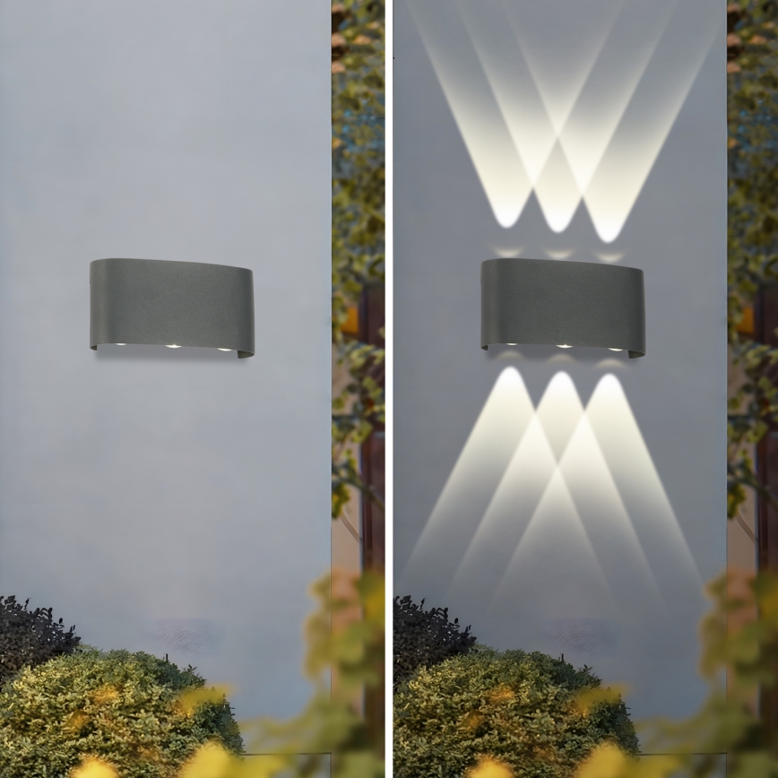 Brilagi - FLAREBOX LED/6W/230V Outdoor Wall Light Anthracite IP65