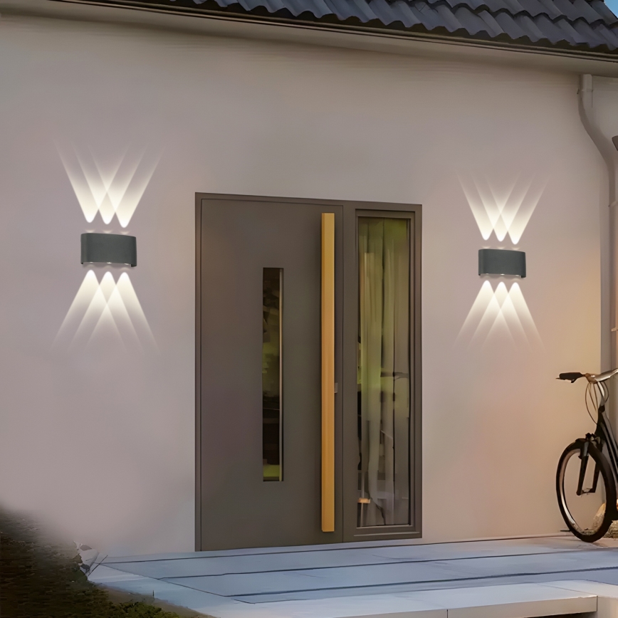 Brilagi - FLAREBOX LED/6W/230V Outdoor Wall Light Anthracite IP65
