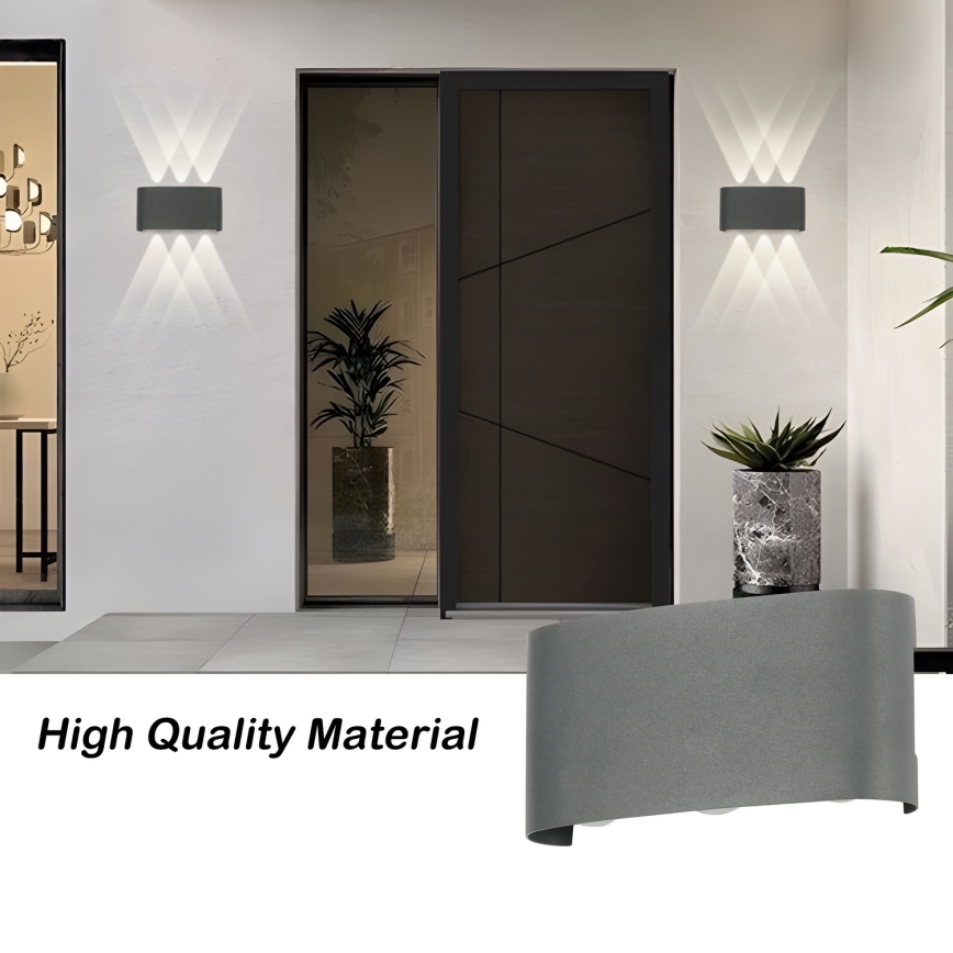 Brilagi - FLAREBOX LED/6W/230V Outdoor Wall Light Anthracite IP65