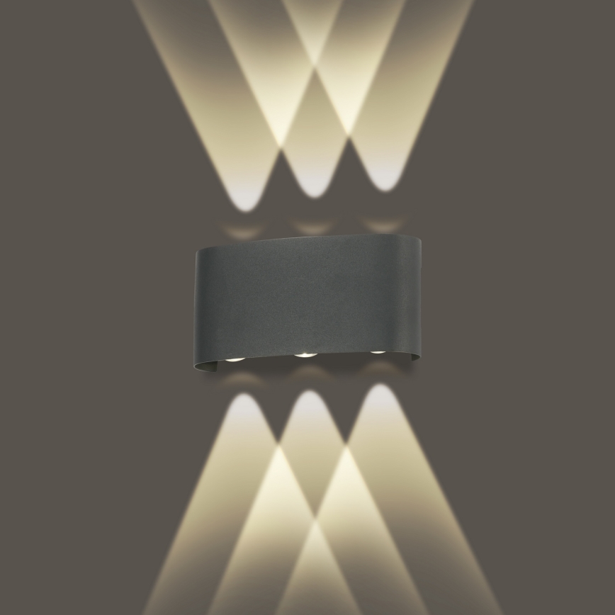 Brilagi - FLAREBOX LED/6W/230V Outdoor Wall Light Anthracite IP65