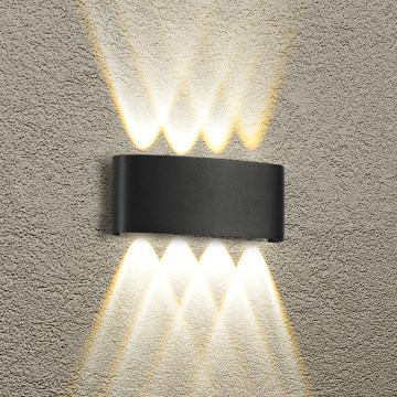 Brilagi - FLAREBOX LED Outdoor Wall Light, 8W, 230V, Black, IP65
