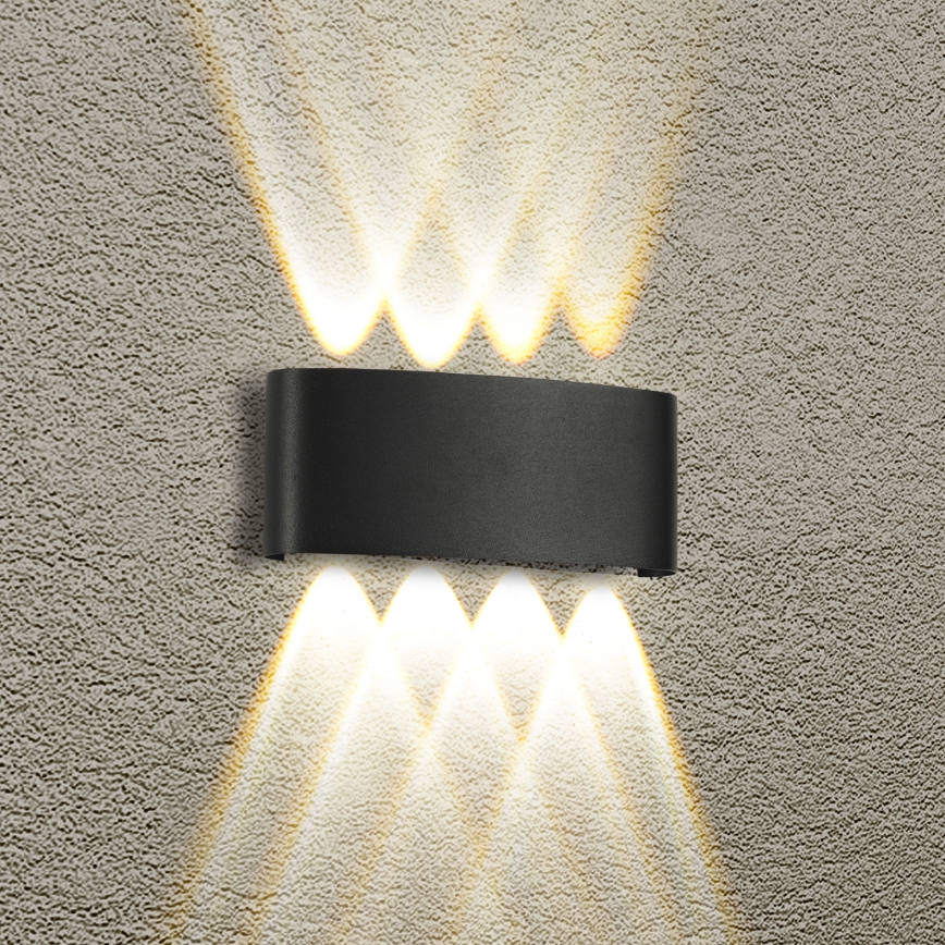 Brilagi - FLAREBOX LED Outdoor Wall Light, 8W, 230V, Black, IP65