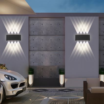Brilagi - FLAREBOX LED Outdoor Wall Light, 8W, 230V, Black, IP65