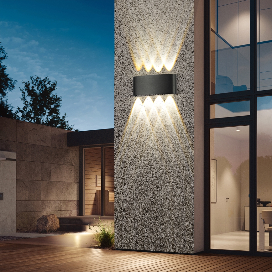 Brilagi - FLAREBOX LED Outdoor Wall Light, 8W, 230V, Black, IP65